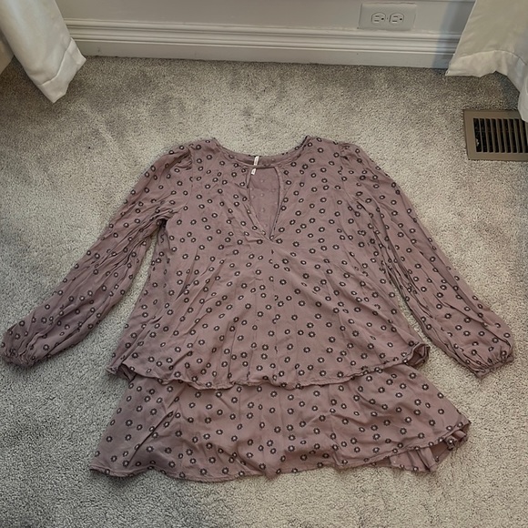 Free People Oversized Floral Top - Picture 3 of 7